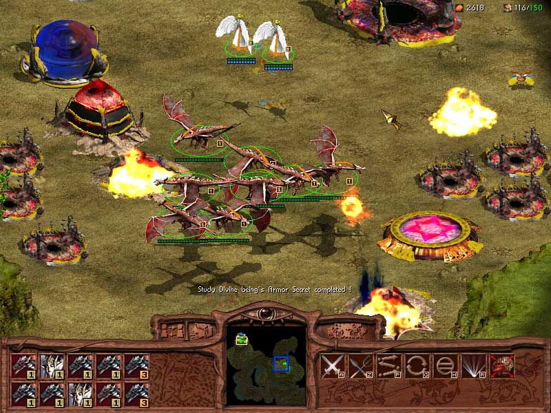 Primitive Wars Screenshot (Official site - screenshots (2003)): Poor human beings under a lethal divine thunder !