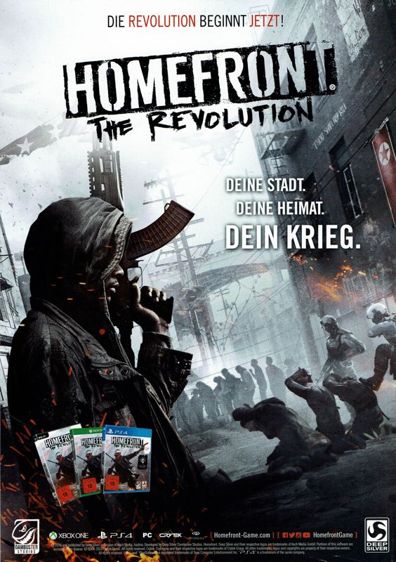 Homefront: The Revolution Magazine Advertisement (Magazine Advertisements): GameStar (Germany), Issue 06/2016