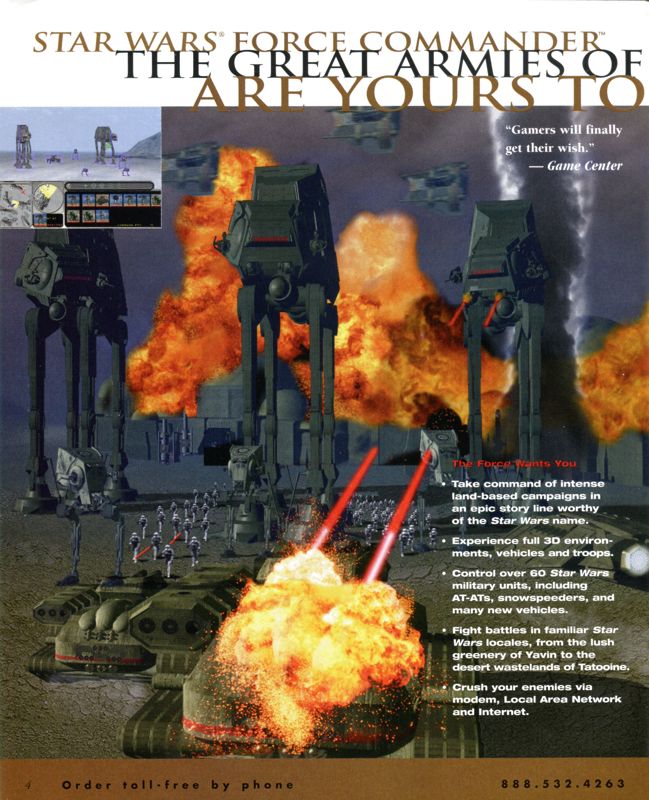 Star Wars: Force Commander Catalogue (Catalogue Advertisements): LucasArts Company Store (Winter 1999/2000)