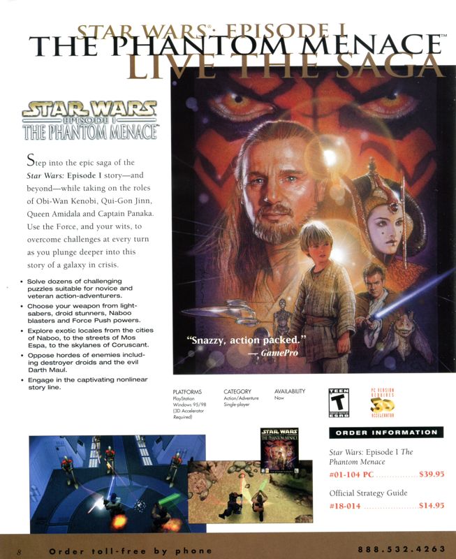 Star Wars: Episode I - The Phantom Menace Catalogue (Catalogue Advertisements): LucasArts Company Store (Winter 1999/2000)
