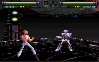 FX Fighter Screenshot (GTE Entertainment website - screenshots (1997)): Ashraf vs. Cyben
