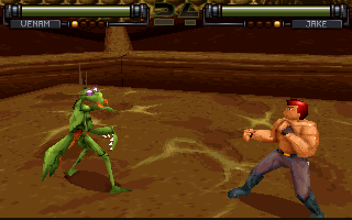 FX Fighter Screenshot (GTE Entertainment website - screenshots (1997)): Venam vs. Jake