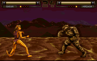 FX Fighter Screenshot (GTE Entertainment website - screenshots (1997)): Sheba vs. Magnon