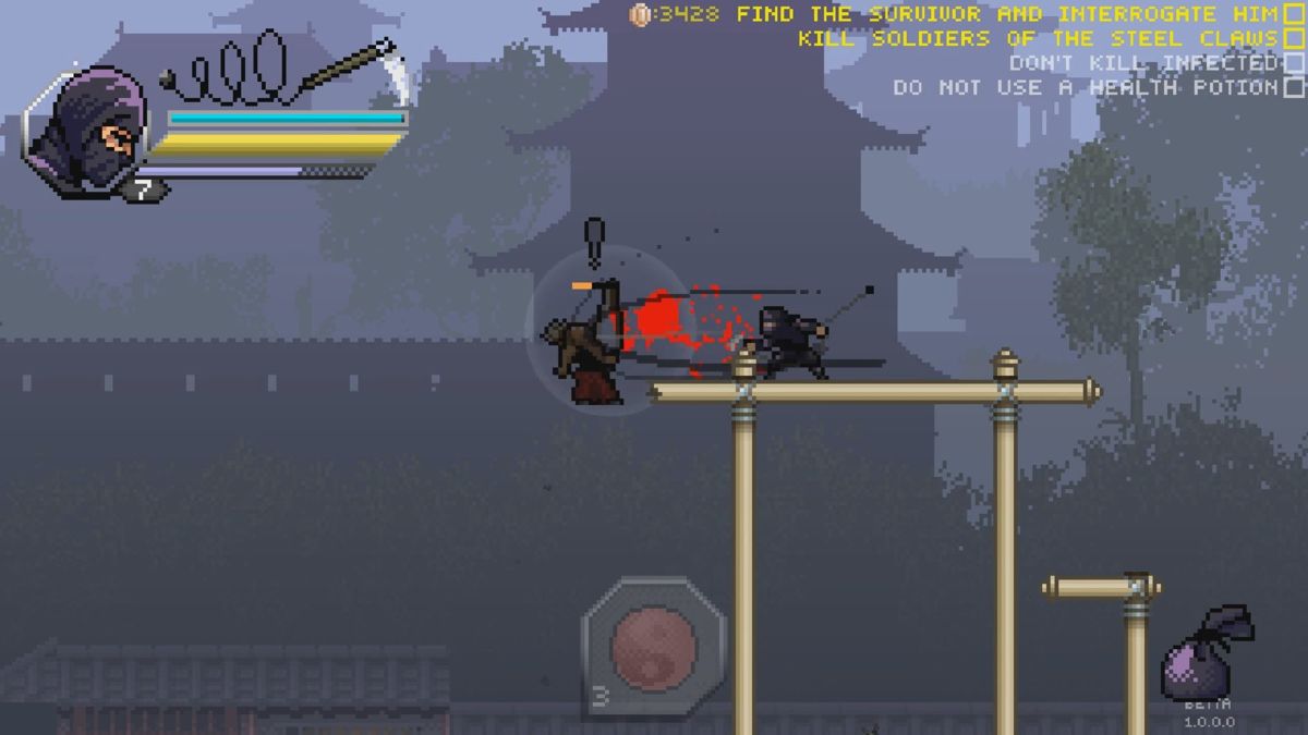 Pixel Shinobi: Nine demons of Mamoru Screenshot (Steam)