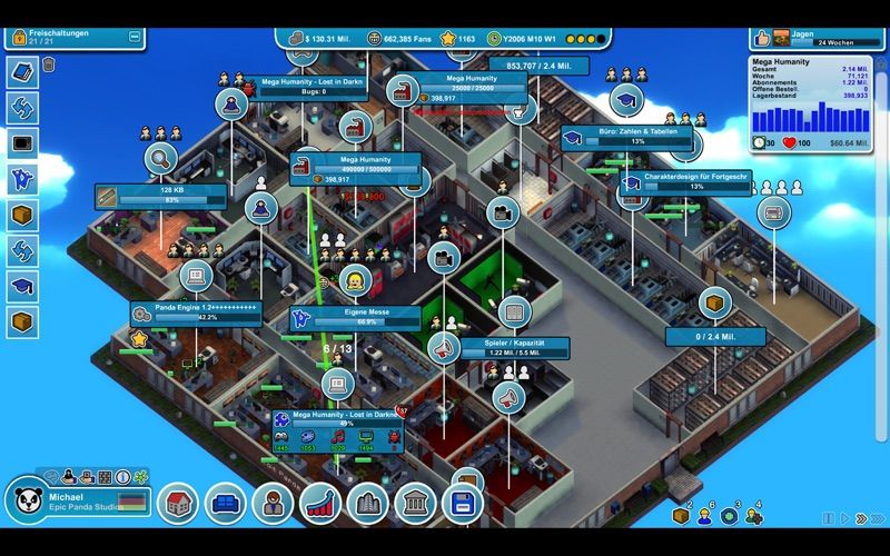 Mad Games Tycoon Screenshot (Mac App Store)