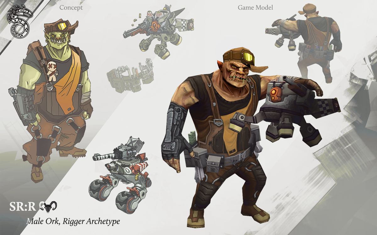 Shadowrun Returns Concept Art (Official Website): Ork Rigger