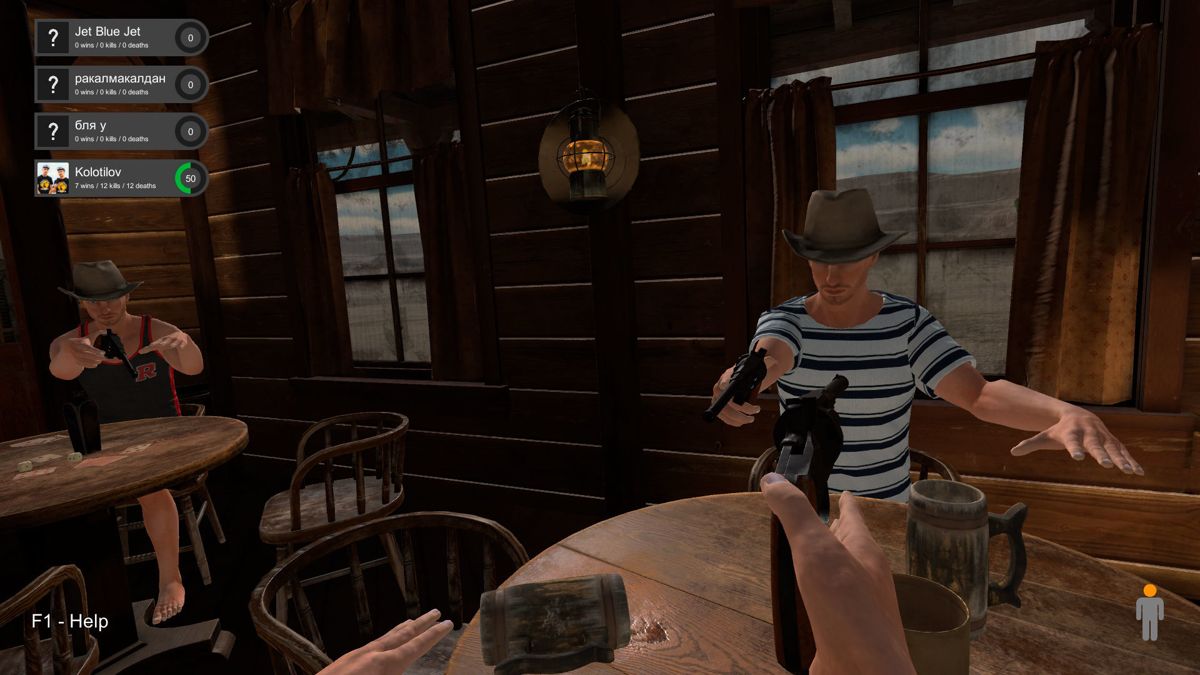 Hand Simulator Screenshot (These images accompany patch released on Steam): Participate in a shootout in a saloon in the wild West. You need to take a revolver, pull off the pistol shutter and finish with the enemy. 9 Jan 2018 : A new level of "Wild West"