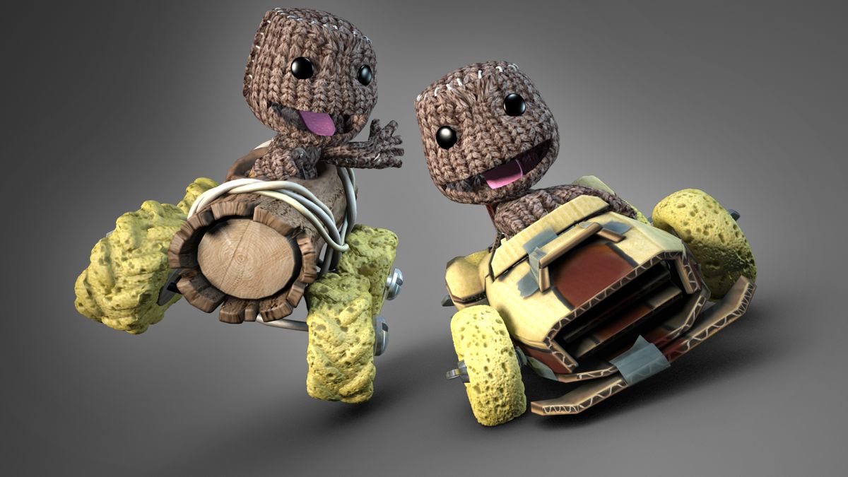 LittleBigPlanet Karting Render (LittleBigPlanet Karting Fansite Kit (Community Content Pack)): Kart: Cardboard and Log Racers (non-transparent)