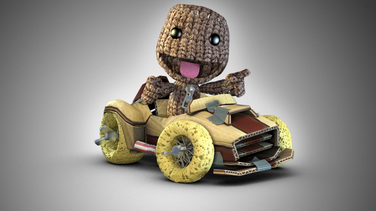 LittleBigPlanet Karting Render (LittleBigPlanet Karting Fansite Kit (Community Content Pack)): Kart: Cardboard Racer 02 (non-transparent)