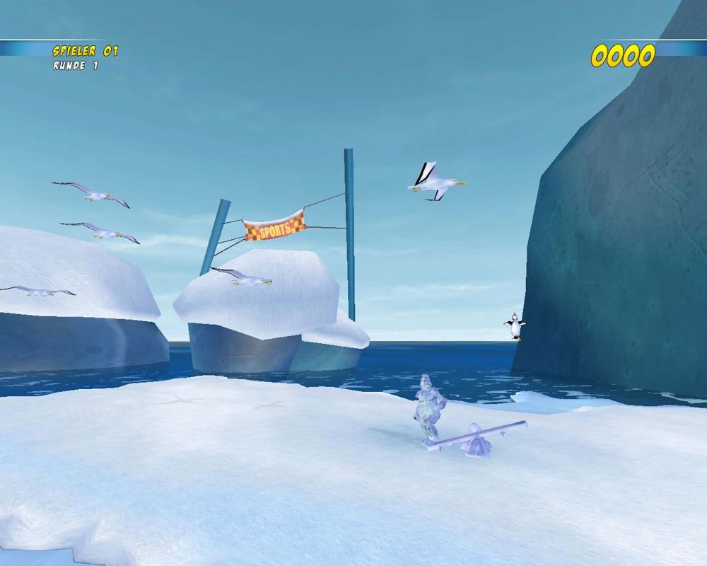 Yetisports: Arctic Adventures Screenshot (http://www.yeti-games.com/ via Wayback Machine): Pingu Flight 2