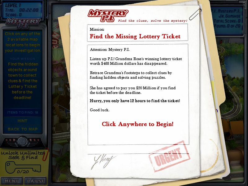 Mystery P.I.: The Lottery Ticket Screenshot (Steam)