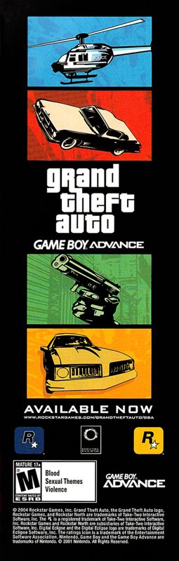 Grand Theft Auto Advance Magazine Advertisement (Magazine Advertisements): Sync (United States), Issue 4 (Dec/Jan 2005)