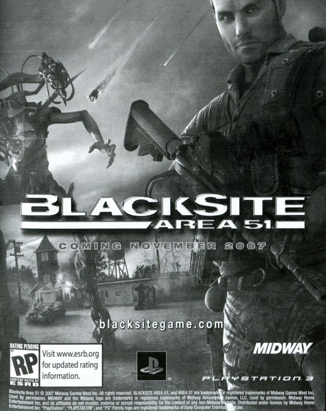 🔥BlackSite: Area 51-PS3 No Scratches! 31719269433