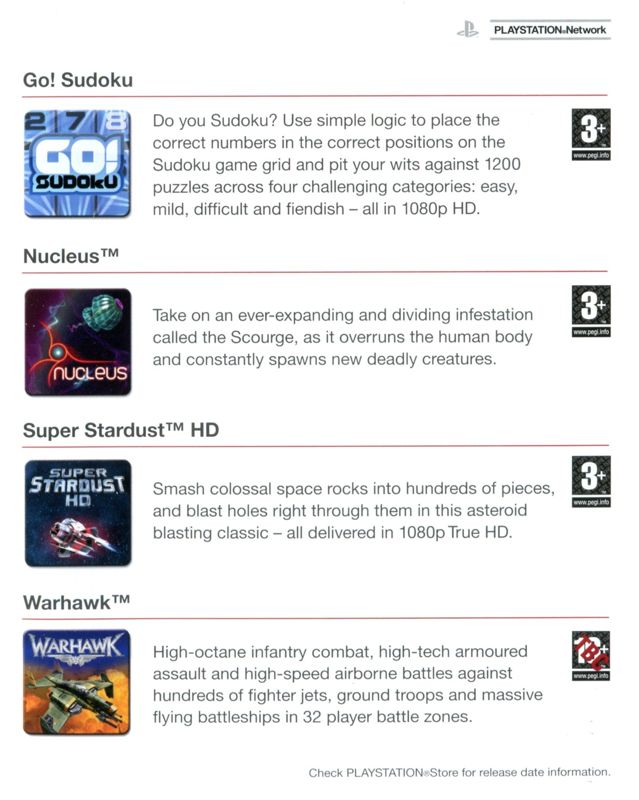 Super Stardust HD Catalogue (Catalogue Advertisements): PlayStation Network (SCEE) (711719622796/1)