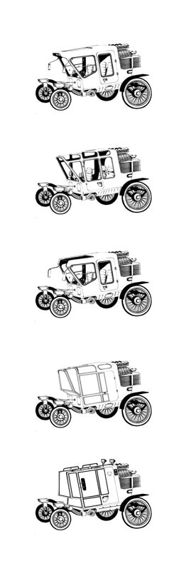 Disco Elysium Concept Art (Official website): Five cars