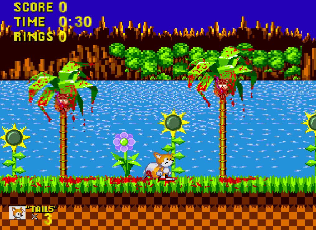 Green Hill Zone, Sonic.exe Nightmare Version Wiki