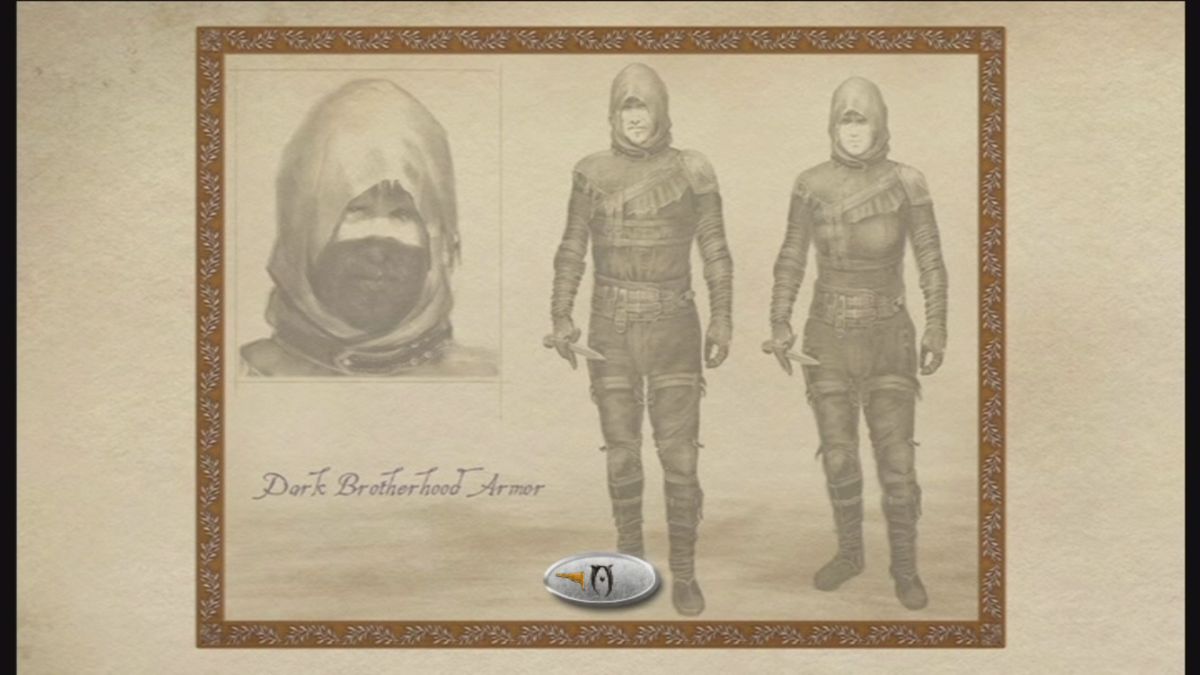 The Elder Scrolls IV: Oblivion - 5th Anniversary Edition Concept Art (Bonus Disc - Galleries (2011)): Armor - Dark Brotherhood Armor