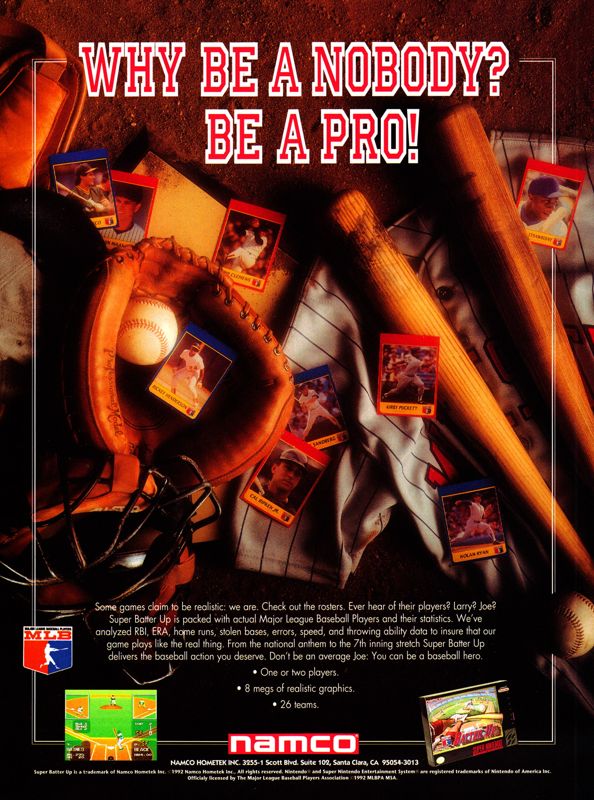 Super Batter Up Magazine Advertisement (Magazine Advertisements): Electronic Gaming Monthly (United States), Volume 5, Issue 10 (October 1992) Page 167