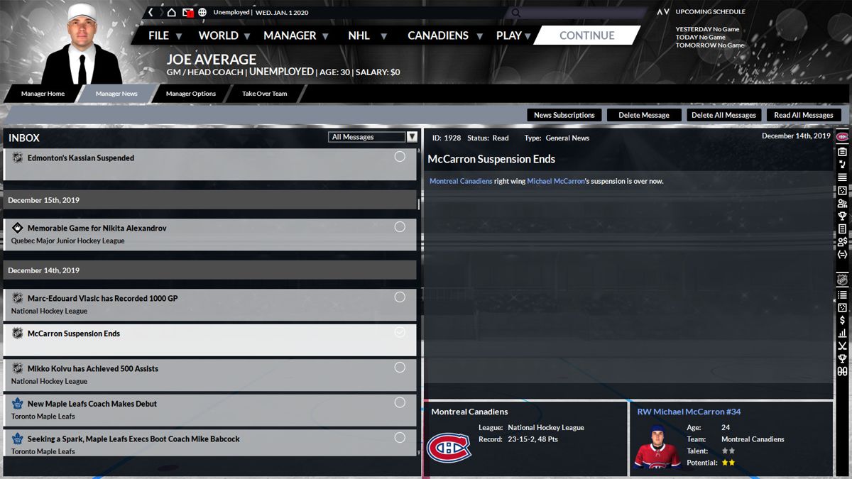 Franchise Hockey Manager 6 Screenshot (Steam)