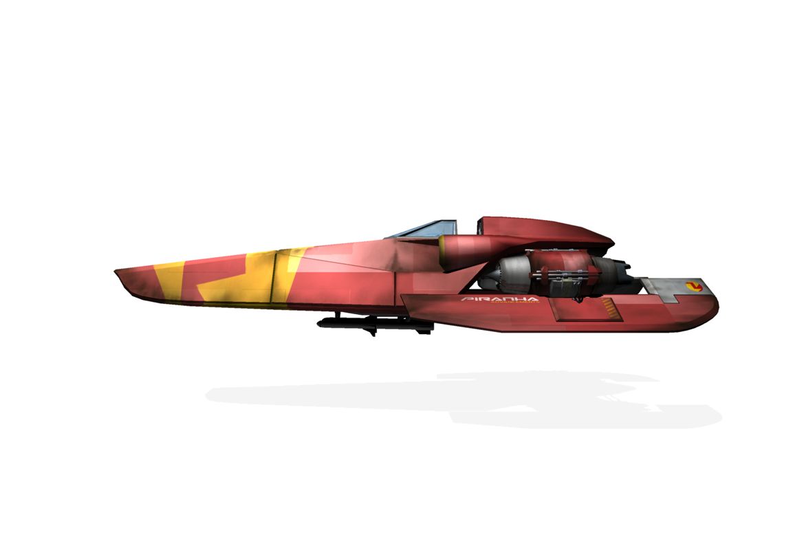 WipEout Fusion Render (PlayStation 2 Monthly Artwork Disc 7 (October 2001)): Piranha (side)