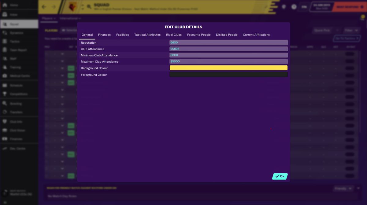 Football Manager 2020: In-game Editor Screenshot (Steam)