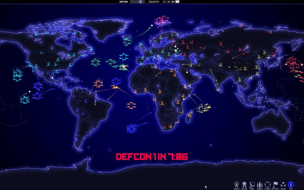 DEFCON: Global Nuclear Domination Game Screenshot (GOG.com)