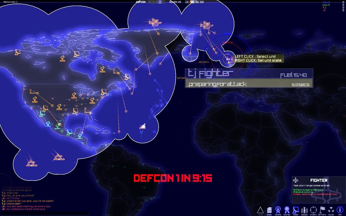 DEFCON: Global Nuclear Domination Game Screenshot (GOG.com)