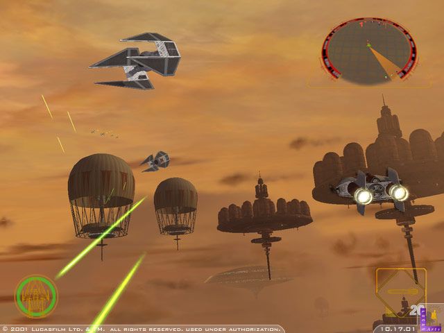Star Wars: Rogue Squadron II - Rogue Leader Screenshot (Official Web Site (2003)): Mission: Raid on Bespin