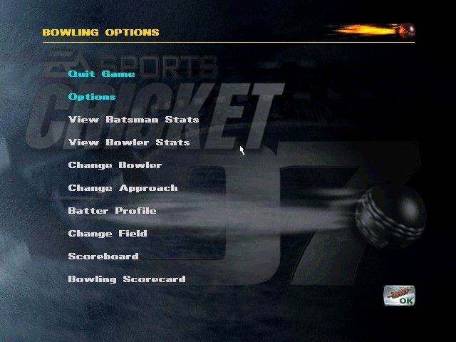 Cricket 97: Ashes Tour Edition Screenshot (Official website - screenshots (1997))