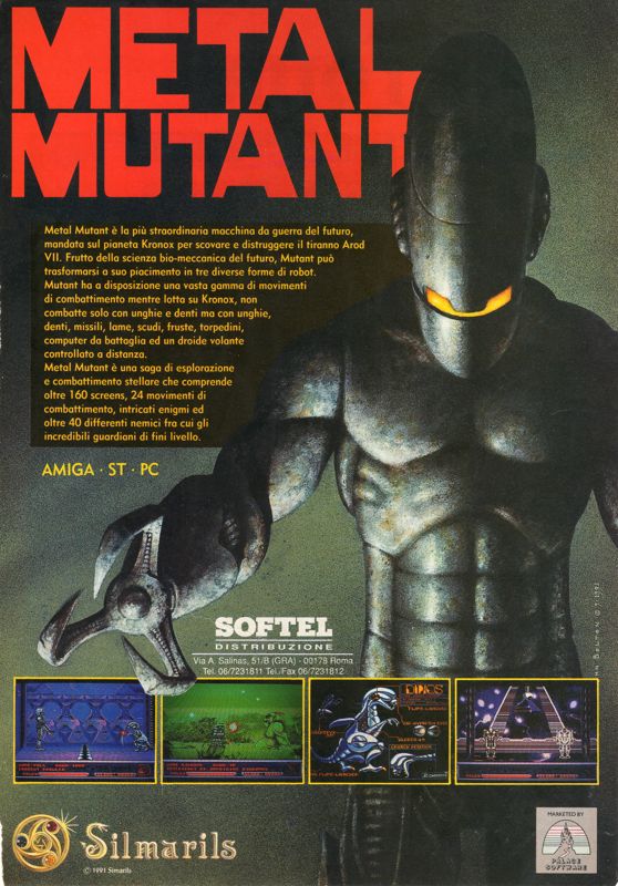 Metal Mutant Magazine Advertisement (Magazine Advertisements): Official Magazine Advertisement The Games Machine (Italy) Issue 32 (June 1991)