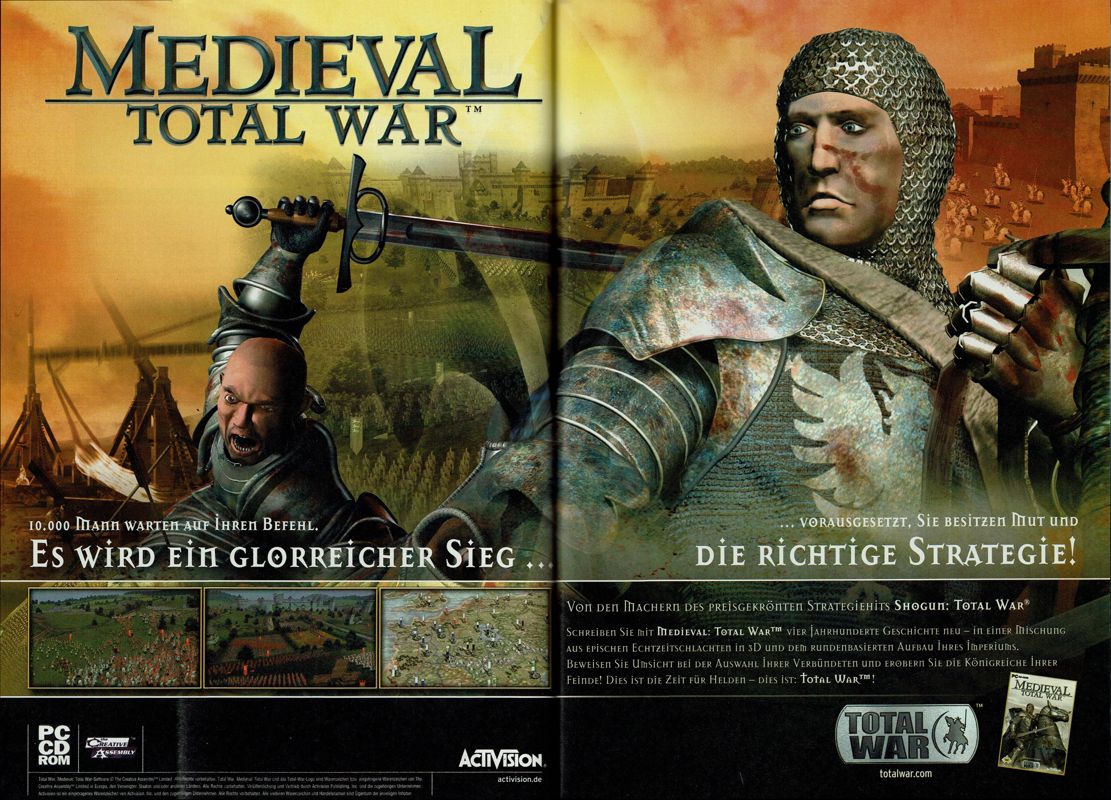 Medieval: Total War Magazine Advertisement (Magazine Advertisements): GameStar (Germany), Issue 09/2002