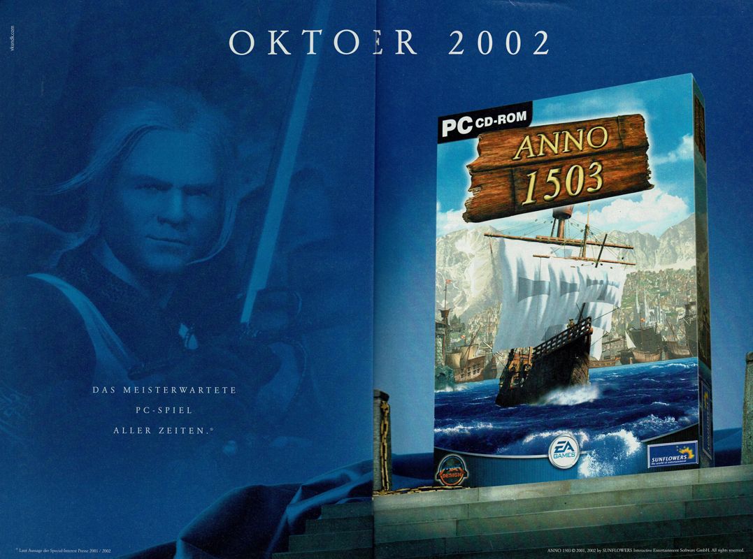 1503 A.D.: The New World Magazine Advertisement (Magazine Advertisements): GameStar (Germany), Issue 09/2002 Part 2