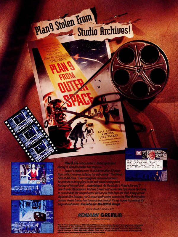 Plan 9 From Outer Space Magazine Advertisement (Magazine Advertisements): Computer Gaming World (United States) Issue 99 (Oct 1992)