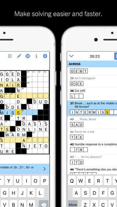 New York Times Crossword Screenshot (iTunes Store)