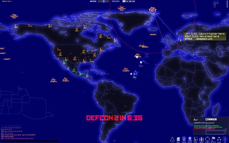 DEFCON: Global Nuclear Domination Game Screenshot (Steam)