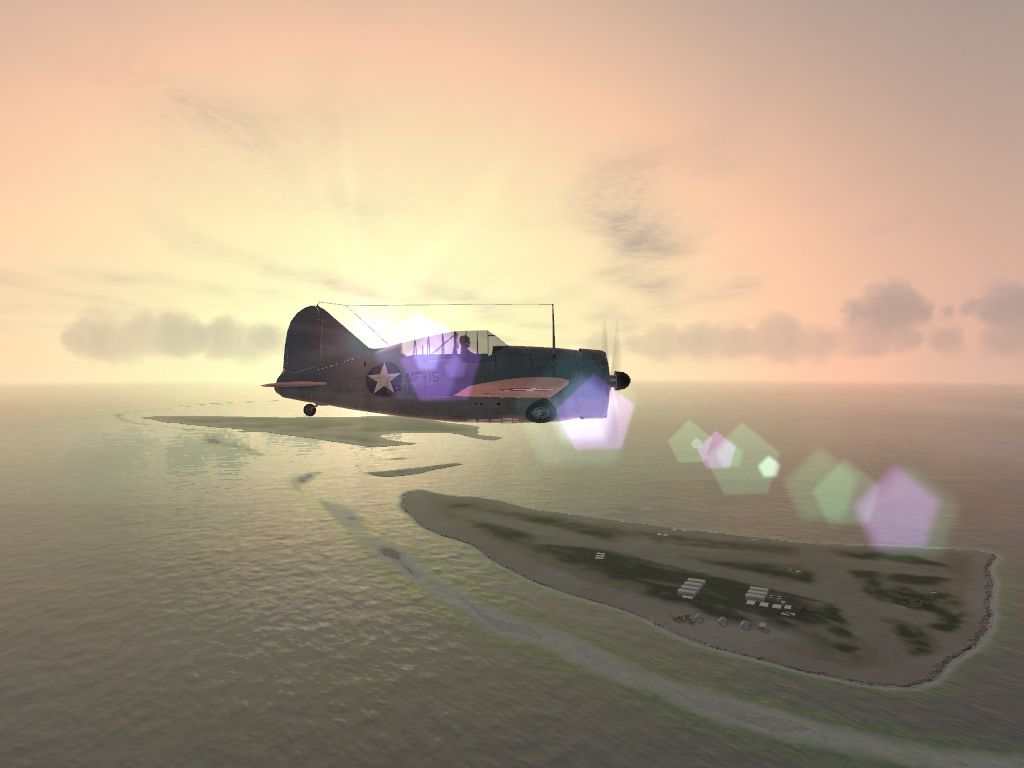 Pacific Fighters Screenshot (Ubisoft Product Catalog 2004-2005 CD-ROM): Pacific Fighters Midway F2As