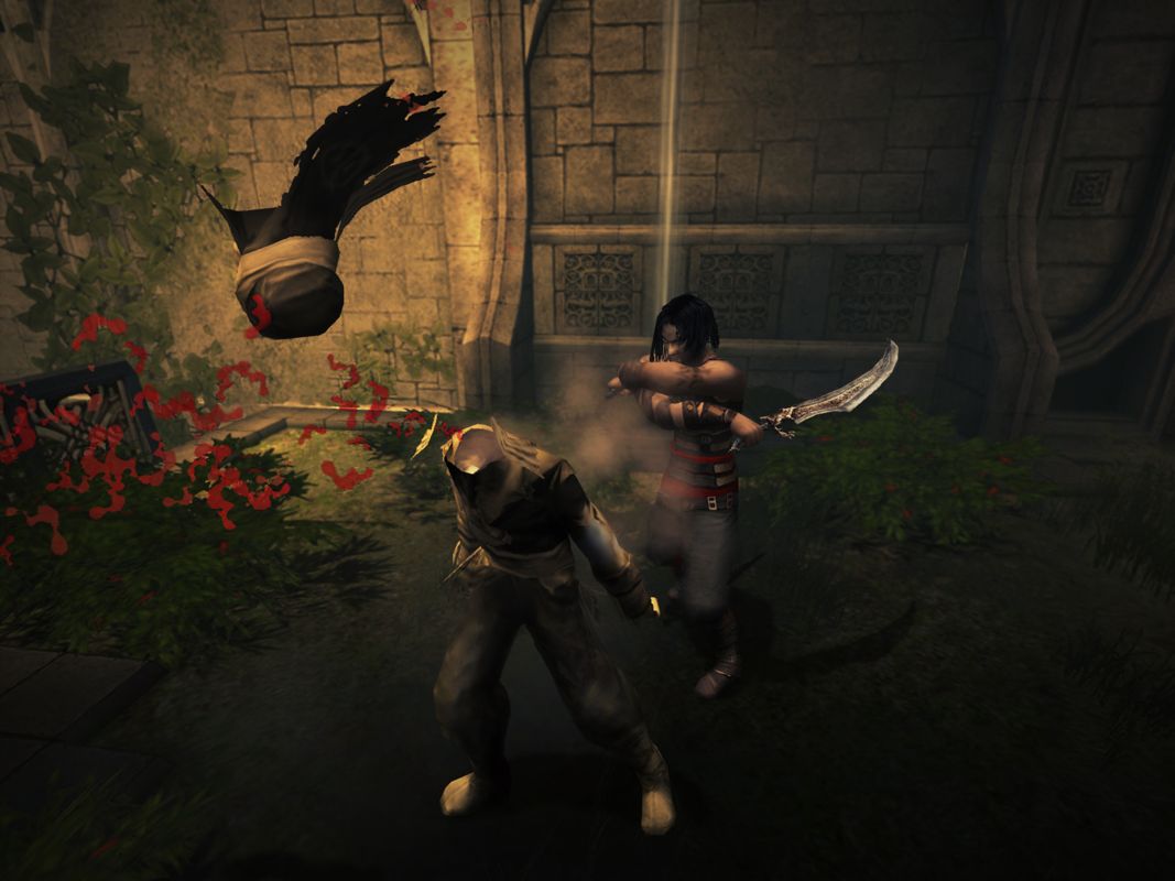 Prince of Persia: Warrior Within Screenshot (Ubisoft Product Catalog 2004-2005 CD-ROM): Prince of Persia 2 Dual Sword Decapitation