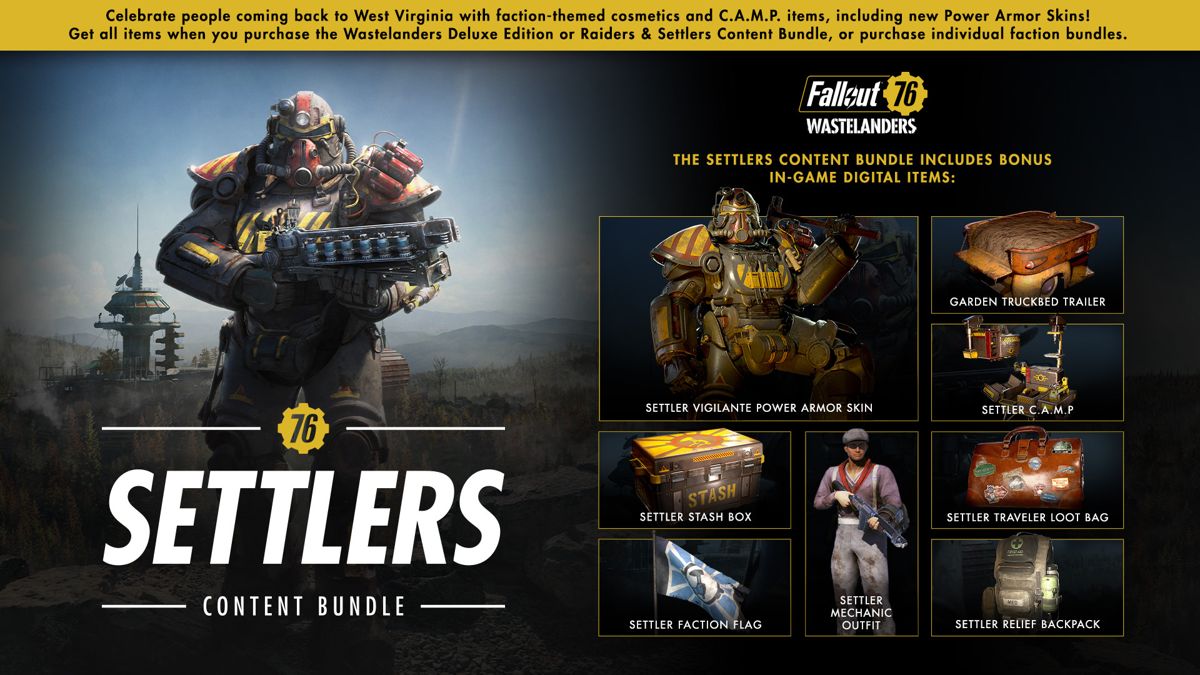 Fallout 76: Settlers Content Bundle Screenshot (Steam)