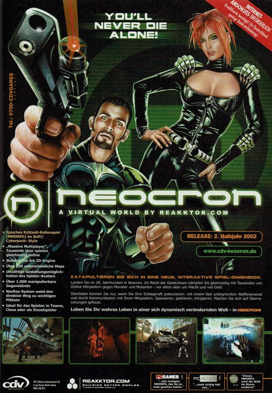 Neocron Magazine Advertisement (Magazine Advertisements): GameStar (Germany), Issue 10/2002