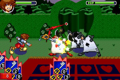 Kingdom Hearts: Chain of Memories Screenshot (Square Enix E3 2004 Media CD): Battle - Wonderland