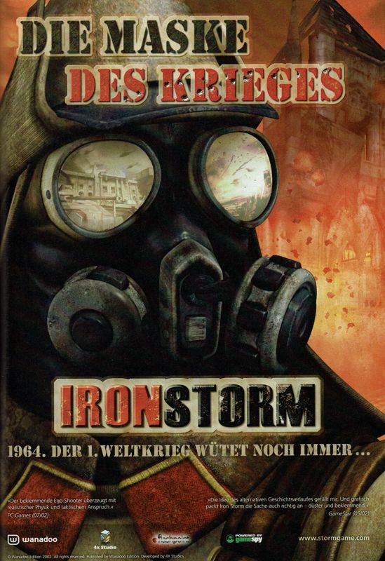 Iron Storm Magazine Advertisement (Magazine Advertisements): GameStar (Germany), Issue 12/2002 Part 1