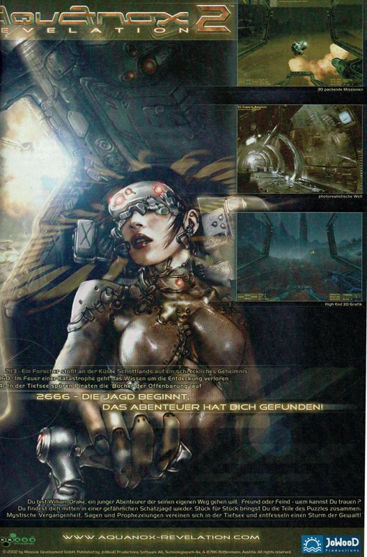 AquaNox 2: Revelation Magazine Advertisement (Magazine Advertisements): GameStar (Germany), Issue 12/2002