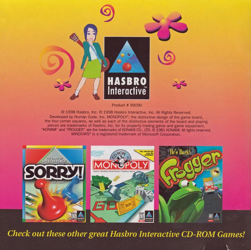 Frogger Manual Advertisement (Game Manual Advertisements): "Girl Talk" Manual, US PC Release Manual Back