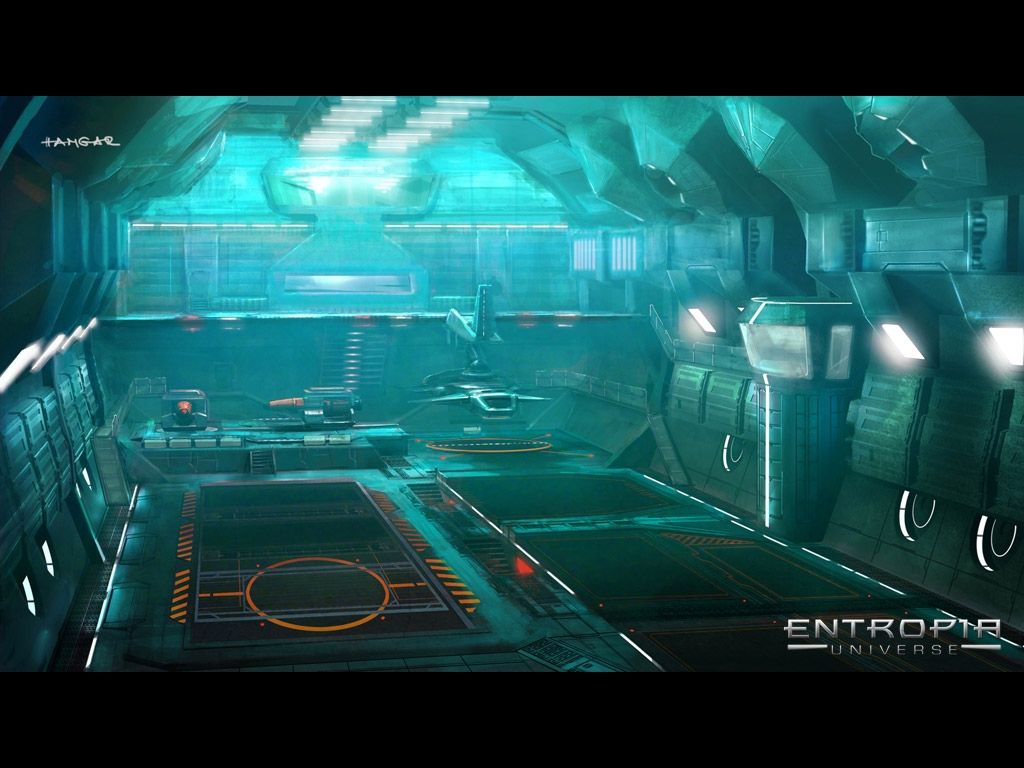 Entropia Universe Concept Art (EntropiaUniverse.com Concept Art - General): Hangar in spaceship, 2011