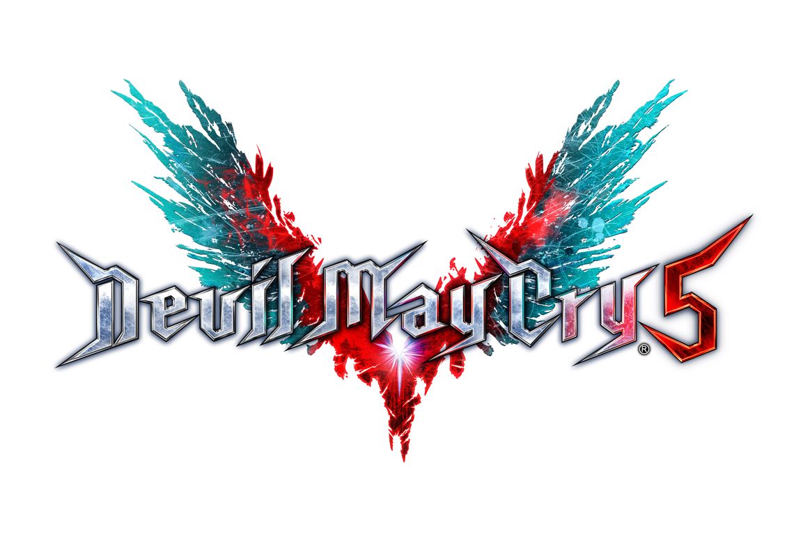 Devil May Cry 5 Logo (Xbox Wire, 2018-06-10): White logo.