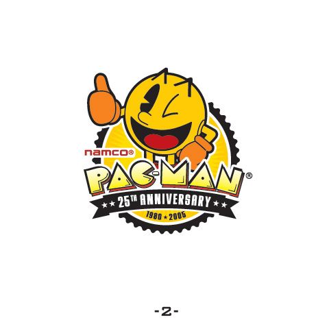 Pac-Man World 3 Logo (Namco 2005 Marketing Assets CD-ROM): PM 25th Seal v2