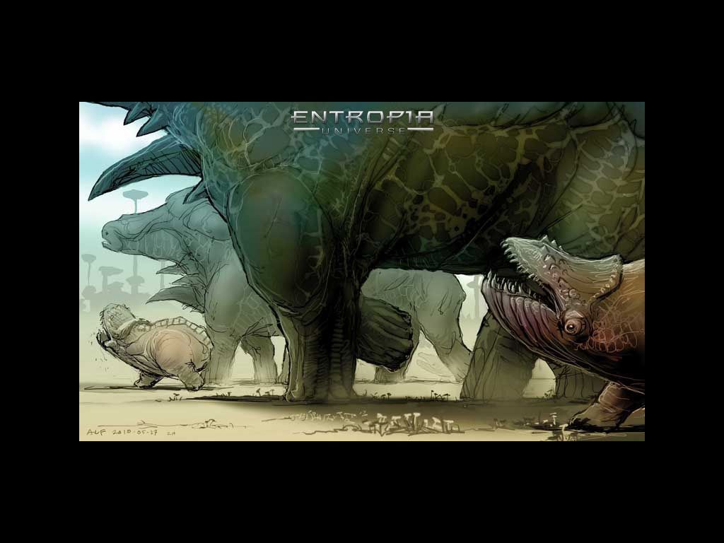 Entropia Universe Concept Art (EntropiaUniverse.com Concept Art - General): Mob Herd on the Move, 2010