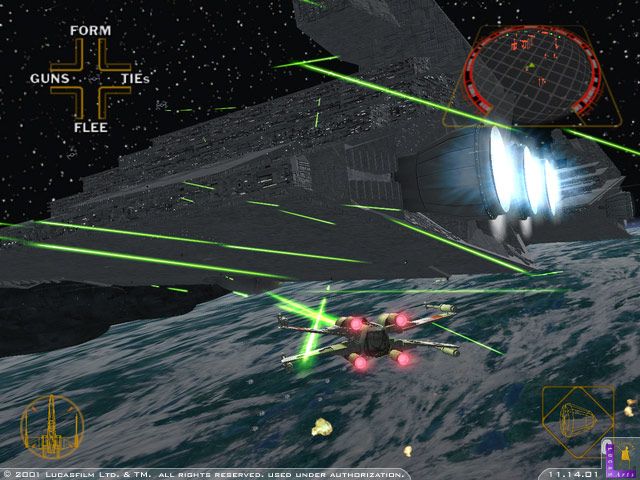 Star Wars: Rogue Squadron II - Rogue Leader Screenshot (Official Web Site (2003)): Mission: Endor Battle