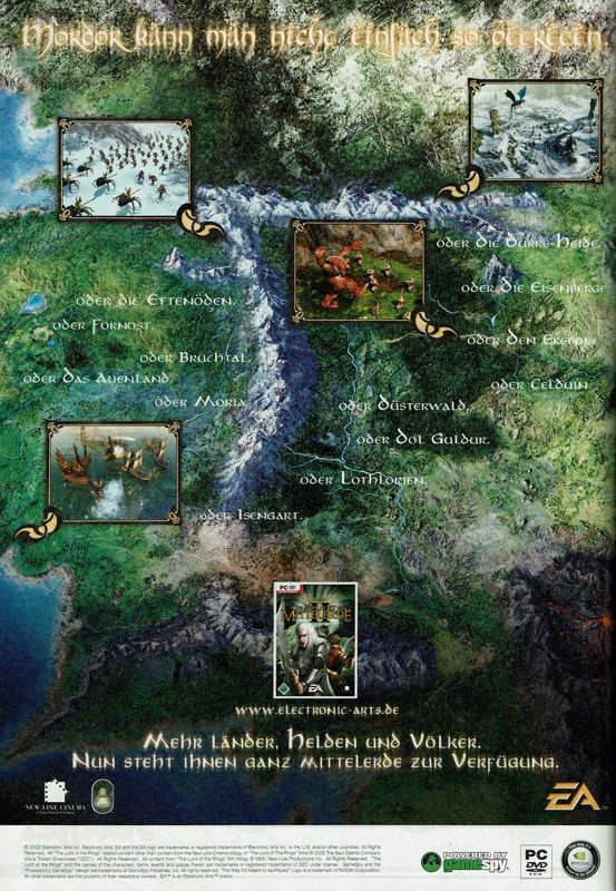 The Lord of the Rings: The Battle for Middle-earth II Magazine Advertisement (Magazine Advertisements): GameStar (Germany), Issue 03/2006