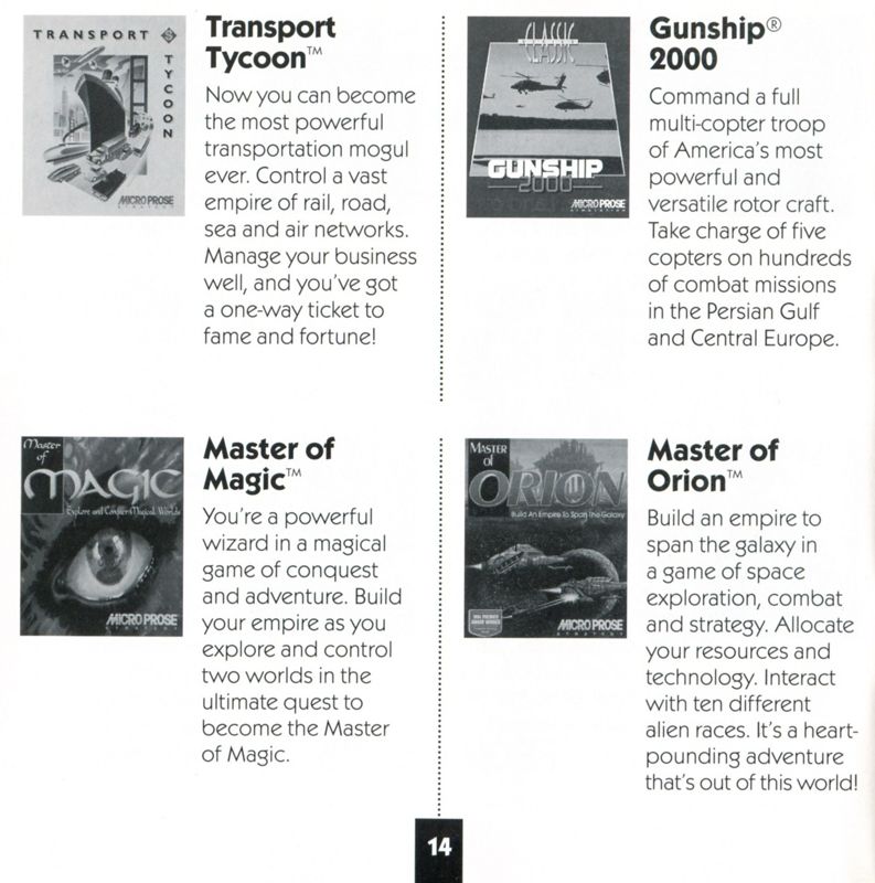Gunship 2000 Manual Advertisement (Game Manual Advertisements): Return of the Phantom (Players Choice release)